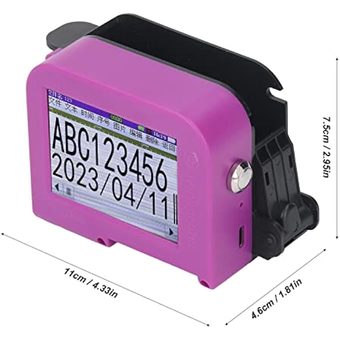 HANDHELD INKJET PRINTER GUN, DETACHABLE PORTABLE MINI SMART INKJET CODING MACHINE FOR PRODUCTION DATE QR 100 TO 240V (UK PLUG) - Image 3