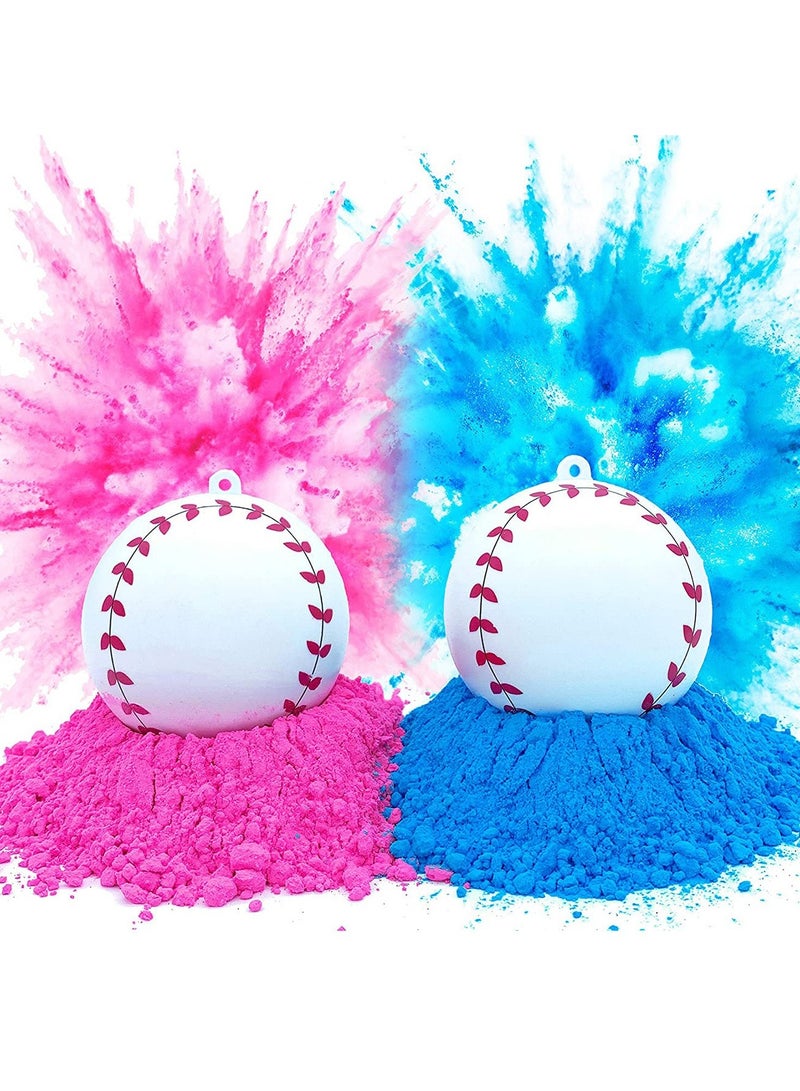 بيلانينا مجموعة كرات بيسبول للكشف عن جنس المولود - 2 قطعة (وردي وأزرق) - Image 2