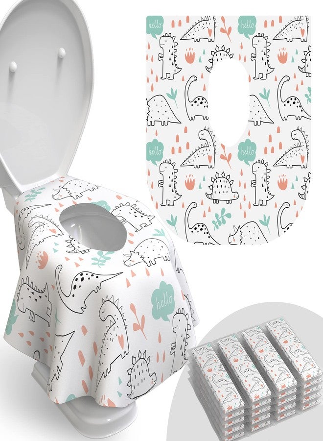 Relyo Disposable Toilet Seat Cover for Travel - 20 Pack with Covers Wrapped in Sets of 2, Non-Flushable Liners, Fits Most Seats - Kids, Toddlers, Adults (Dinosaurs, 20) - Image 1