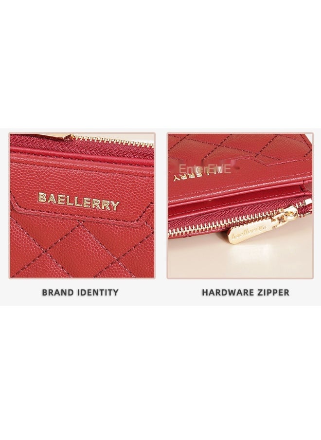 baellerry Women's Wallet Short Fashion Coin Purse Multi-card Zipper Buckle Clip Women  - Image 5