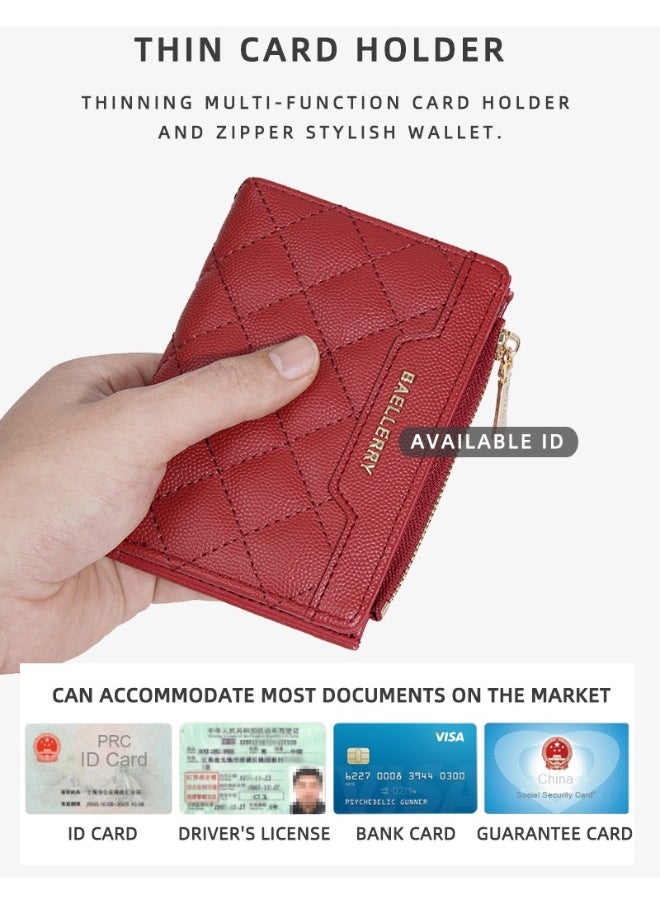 baellerry Women's Wallet Short Fashion Coin Purse Multi-card Zipper Buckle Clip Women  - Image 4