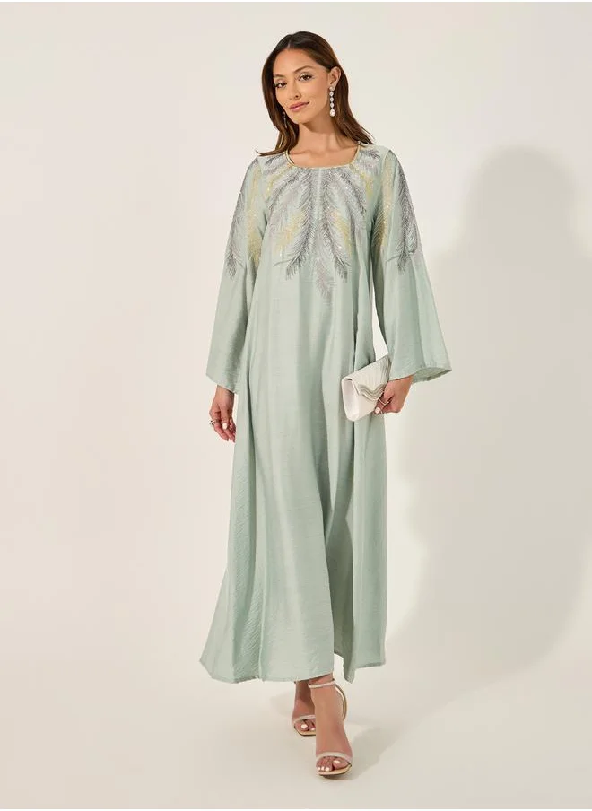 Styli Embroidered Long Sleeves Jalabiya