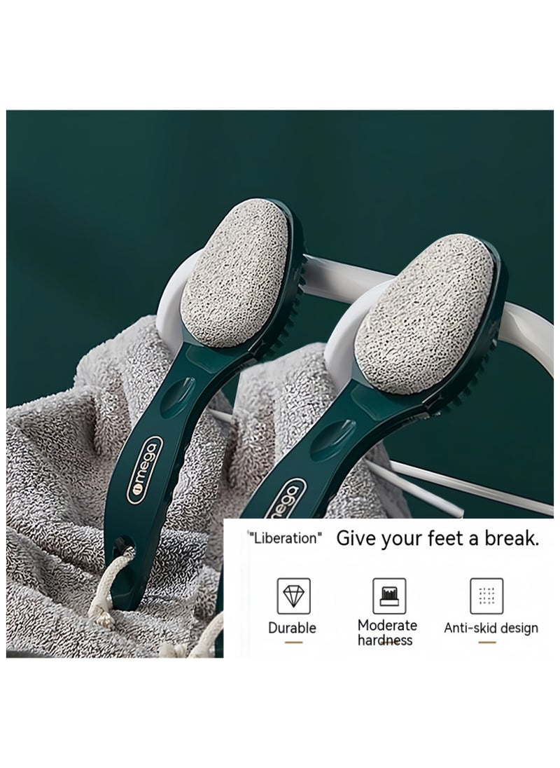 DRAVEN - GG - Handle Body Rubbing Shower Brushes Detachable Handle Dry And Wet Body Massage Exfoliating Tool - Image 1
