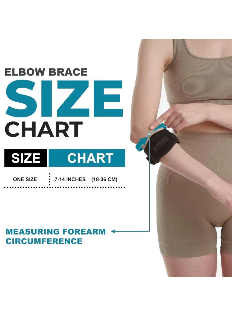 2 Pack Tennis Elbow Support Brace with Compression Pad Effective Pain Relief for Golfers Men Women - Image 3