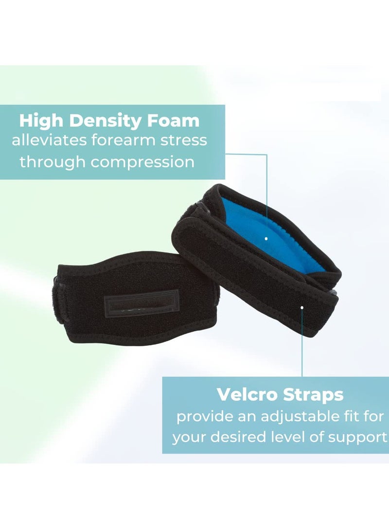 2 Pack Tennis Elbow Support Brace with Compression Pad Effective Pain Relief for Golfers Men Women - Image 2