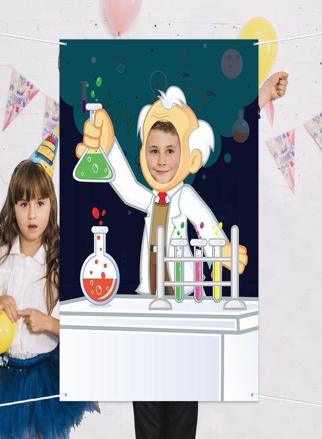 DZTRELFK Scientists Doing Experiments Banner Pretend Play Party Game Backdrop Science Chemistry Theme Decor Decorations for School Science Laboratory Science Classroom Boy Girl Kid Birthday Party Supplies - Image 4