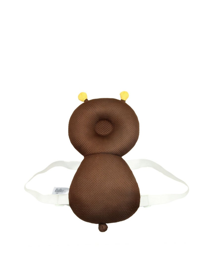 Loquat Cute Anti-Falling Head Protector Infant Pillow Brown - Image 2
