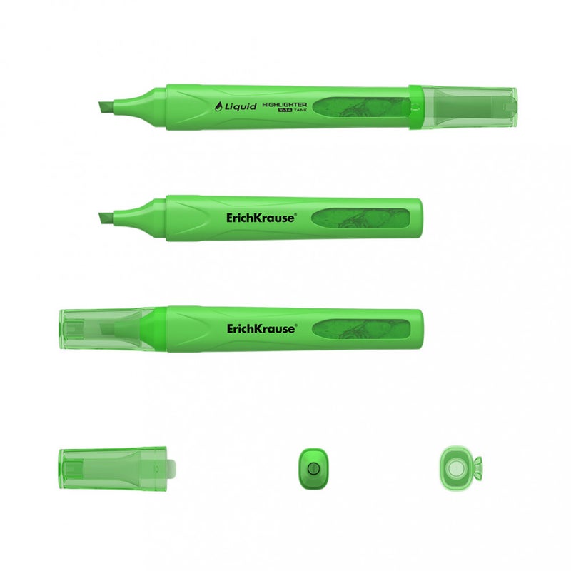 ErichKrause Liquid Highlighter Visioline V-14 Neon Green Box of 10 - Image 2