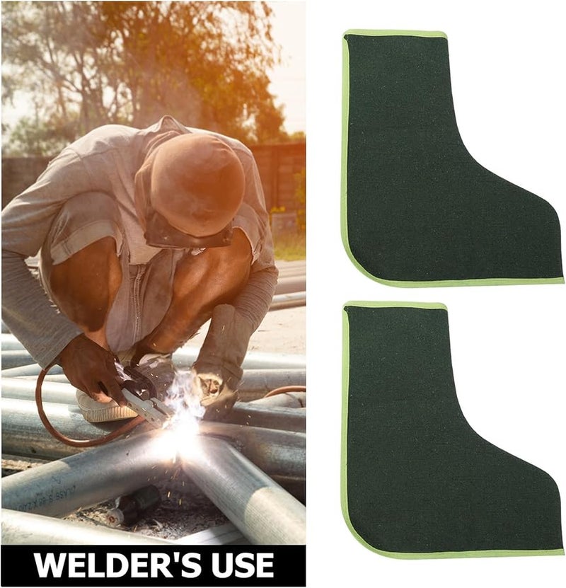 KICHOUSE Olive Green Welding Boot Covers 2 Pack Adjustable Reusable Heat Insulation Shoe Protector - Image 4