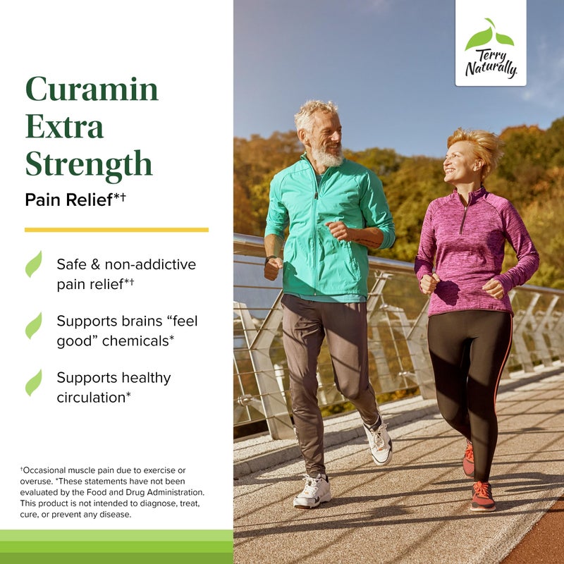 Terry Naturally Curamin Extra Strength - Curcumin & Boswellia Supplement for Healthy Circulation Support - Turmeric Supplement to Support Joints, Muscle Health & Endorphin Production - 30 Tablets - Image 3