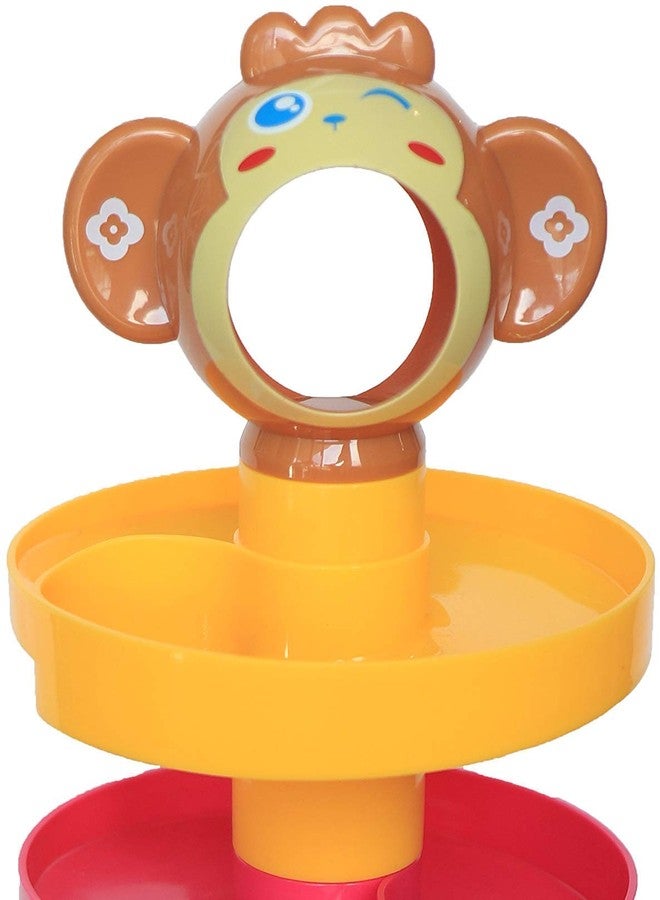BLISSBORN Monkey Ball Drop Toy for Babies and Toddlers | New 5 Layer Tower Run with Swirling Ramps and 3 Puzzle Rattle Balls | Best Educational Development Toy Set for Kids - Image 2