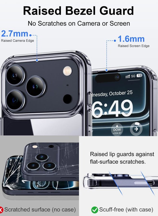 HOOMIL Case for iPhone 17 Pro Max, Non-Yellowing, Drop Protection, Anti-Scratch Transparent Hard Back Phone Cover - Crystal Clear - Image 5