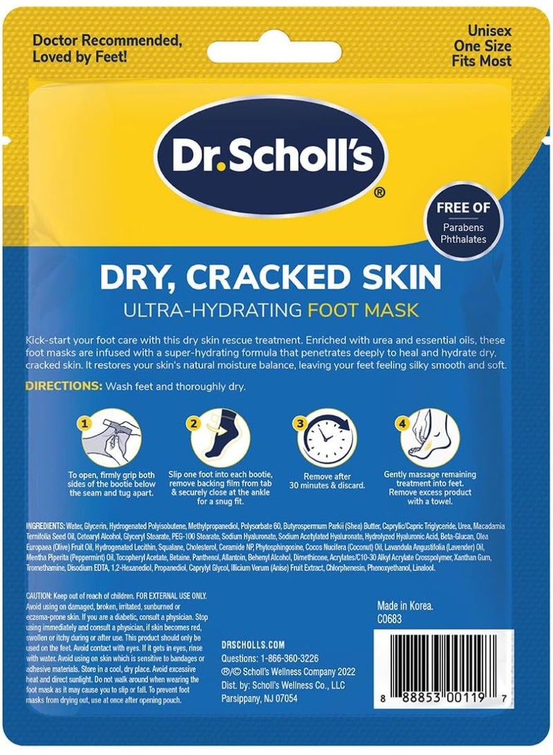 Dr. Scholl's Dry-Cracked Skin-Ultra Hydrating Foot Mask 1.49Fl Oz 1 pair - Image 3