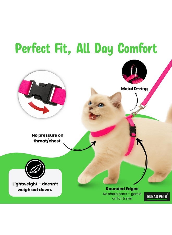 Buraq Basic Full Body Cat Harness with Leash Set for Walking | Escape Proof | Adjustable & Durable for Cats (Red) - Image 3