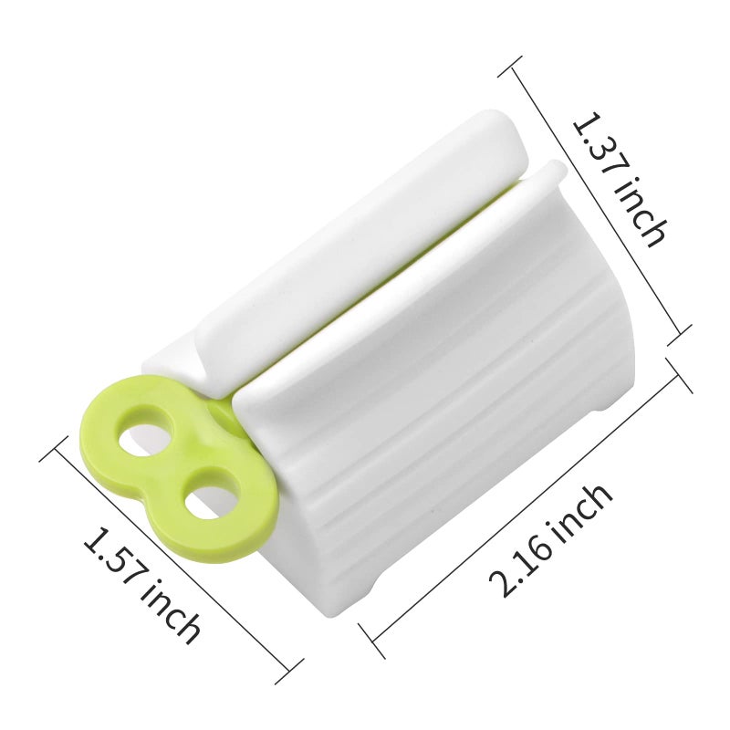 JIAKAI 2pcs Rolling Tube Toothpaste Squeezer Toothpaste Seat Holder Stand for Bathroom Accessoriesï¼ˆ1Blue1Greeï¼‰ - Image 2