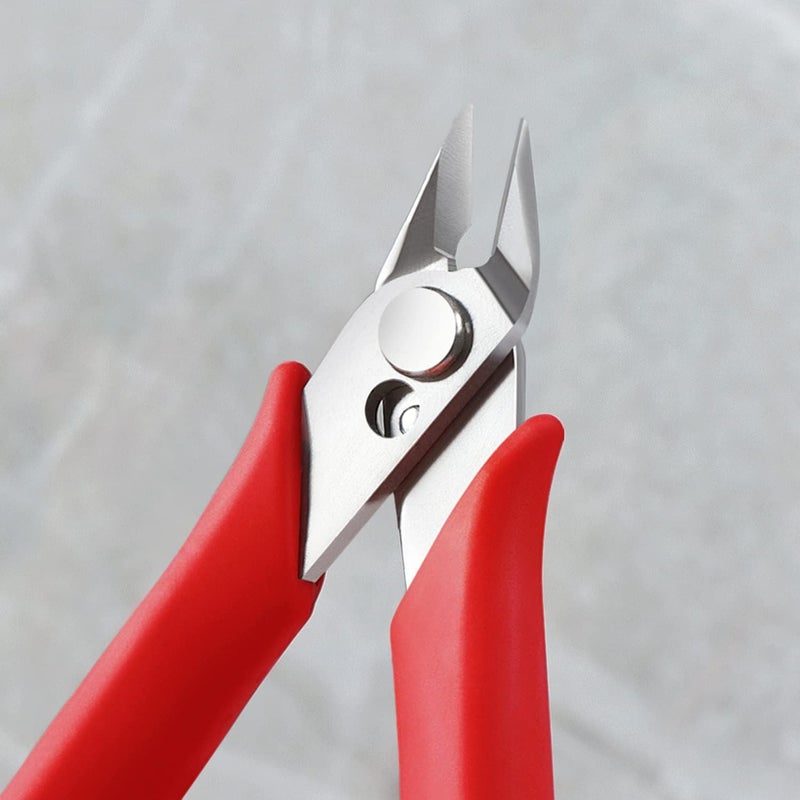 IGAN Wire Flush Cutters (Pack of 5), Precision Jewelry Making Cutting Pliers, Micro Wire Cutter, Red - Image 3