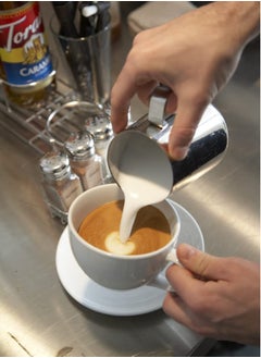 Rattleware Stainless Steel 600ml Milk Frothing Pitcher - Espresso Milk Frother Coffee Mug 20oz, Latte Milk Jug for Barista Art and Coffee Lovers  - Image 2