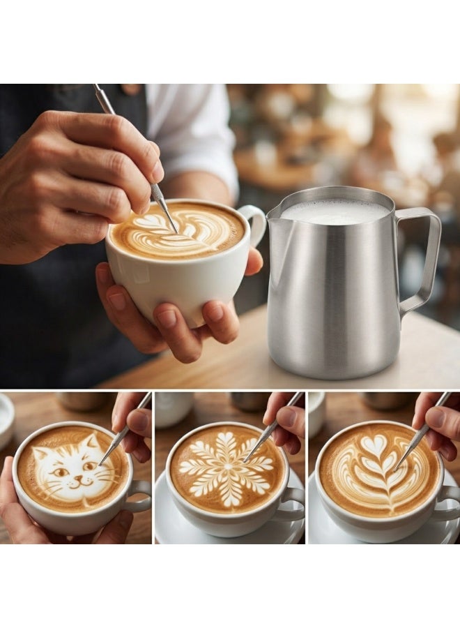 Rattleware 600ml Stainless Steel Milk Frothing Pitcher – 20oz Barista Steam Jug for Espresso, Coffee, Cappuccino & Latte Art. Precise Pouring, Durable Handle, Ideal for Cafes & Home Use - Image 4