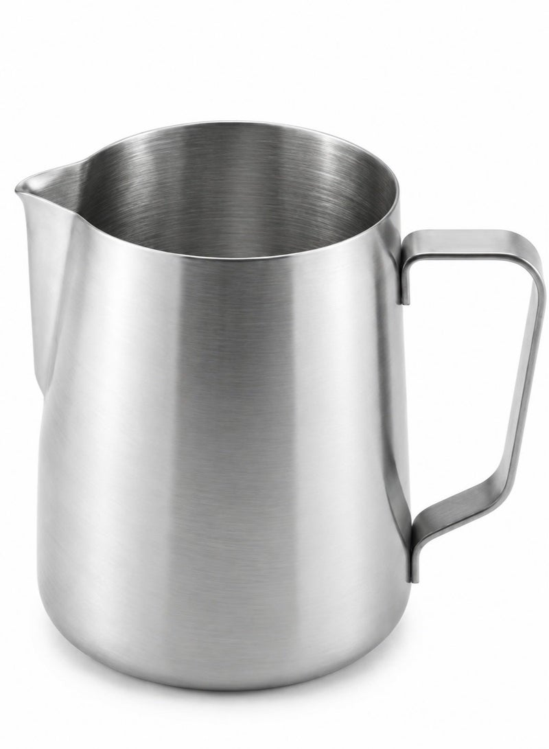 راتلوير Rattleware إبريق تبخير الحليب للماكياتو سعة 600 مل من الستانلس ستيل – إبريق بخار احترافي لمحضّري القهوة وآلات الإسبريسو، مناسب لتحضير القهوة والكابتشينو وفن اللاتيه، صب دقيق ومقبض متين (فضي) - Image 1