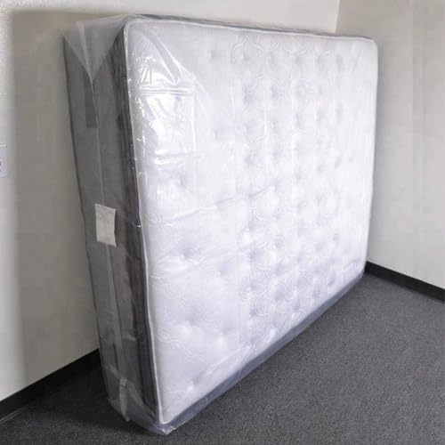 Kingplast K KINGPLAST Mattress Bags for Moving and Storage, Twin/Full Size 54-Inch by 87-Inch Clear,2Pack, Disposable Plastic Mattress Cover - Image 3