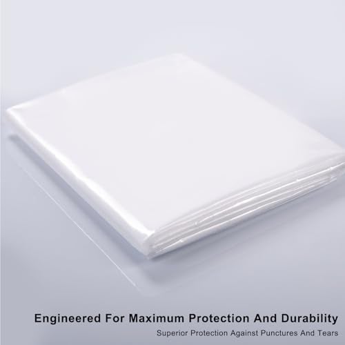 Kingplast K KINGPLAST Mattress Bags for Moving and Storage, Twin/Full Size 54-Inch by 87-Inch Clear,2Pack, Disposable Plastic Mattress Cover - Image 2