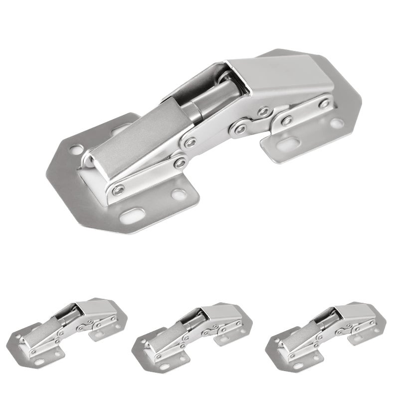 DOBOGA 4-Pack Hidden Hinges for Cabinet Doors Frameless, Concealed Cabinet Hinges, 90 Degree Surface Mount Hinges - Image 1