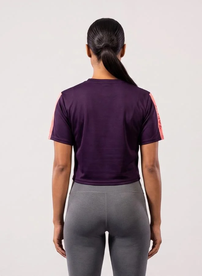 Zaecy Royal Purple Lush Rouge Women's Crew Neck Short Sleeve T-Shirt for Women | Best Price UAE
