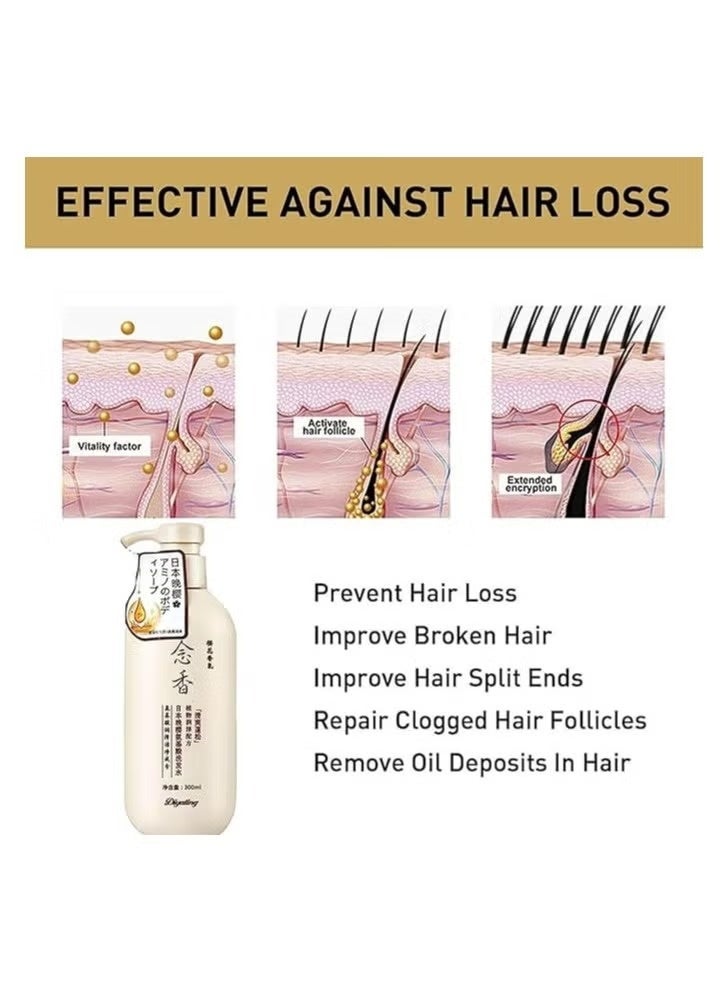 SAKURA Japanese Hair Growth Shampoo for Thickening Dry Damaged Hair 300ml - Image 5