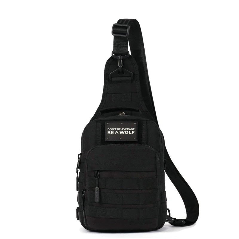 WOLFpak 9L Tactical Sling Bag |Concealed Carry CCW Backpack |Military Crossbody EDC Daypack Molle Chest Shoulder Pack for Hiking, Travel, Work | (Alpha Black) - Image 1