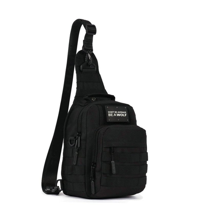 WOLFpak 9L Tactical Sling Bag |Concealed Carry CCW Backpack |Military Crossbody EDC Daypack Molle Chest Shoulder Pack for Hiking, Travel, Work | (Alpha Black) - Image 2