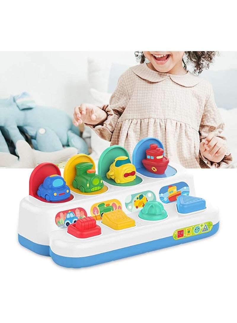 Montessori Pop-Up Toy 6-18 Months Baby Boys Girls Gift, Baby Cause and Effect Sensory Toy Kids' Day gift, Interactive Button Push Game for Toddlers 1-3, Early Developmental Educational Toy for Boys & Girls - Image 1