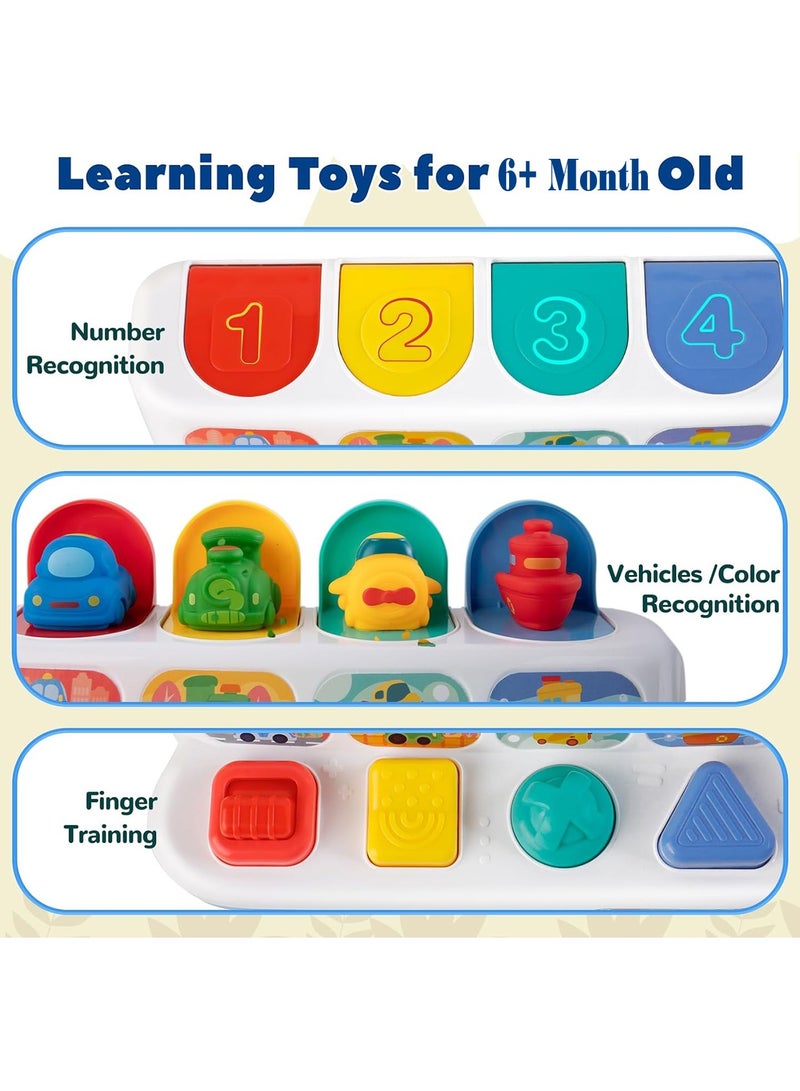 Montessori Pop-Up Toy 6-18 Months Baby Boys Girls Gift, Baby Cause and Effect Sensory Toy Kids' Day gift, Interactive Button Push Game for Toddlers 1-3, Early Developmental Educational Toy for Boys & Girls - Image 4