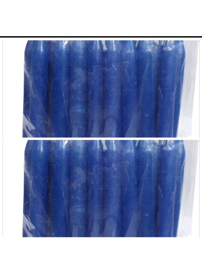 Lighting Candles –dark Blue  – Unscented – 9 cm length, 12 mm diameter – Suitable for birthdays, special occasions, and emergencies – Pack of 25 candles (Offer: 2 packs =50 candles)