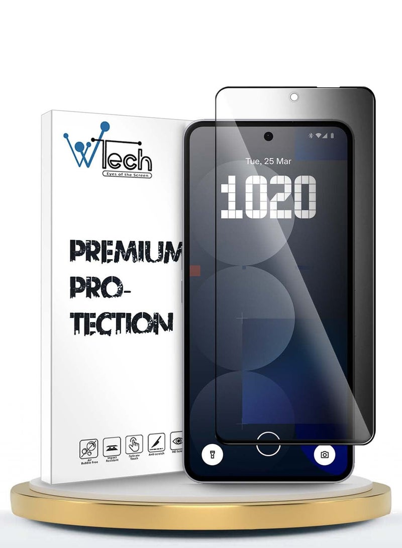 دبليو تيك Nothing Phone (3a) 5G / 3a Pro 2025 Premium E2E Series Privacy Full Glue غطاء كامل واقي شاشة زجاجي مقسى (MSGECP) - شفاف / أسود