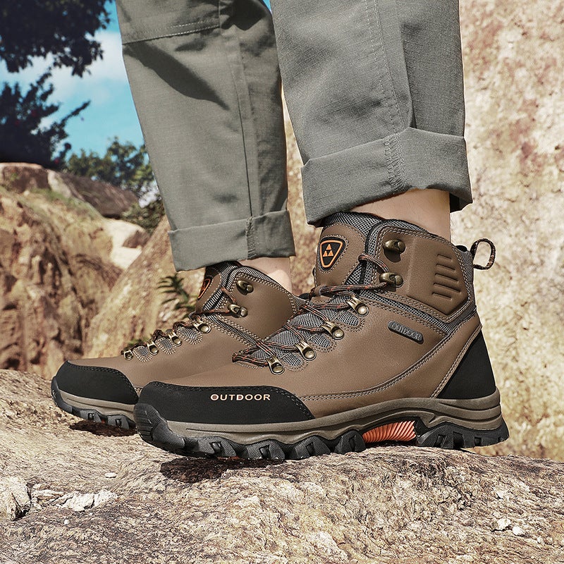 Climbing Plus Size Men'S Outdoor Casual High-Top Hiking Shoes Fashion Field Sports Travel Hiking Shoes - Image 5