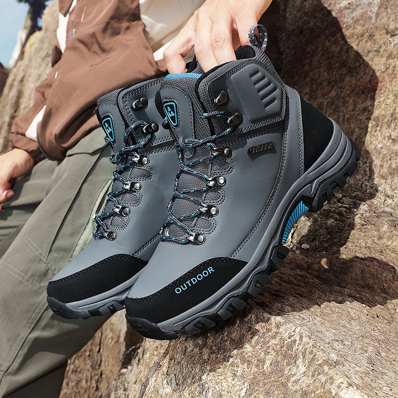 Climbing Plus Size Men'S Outdoor Casual High-Top Hiking Shoes Fashion Field Sports Travel Hiking Shoes - Image 1