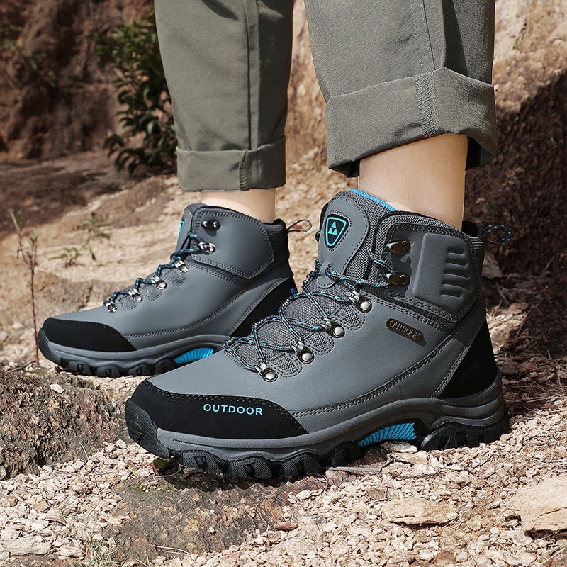 Climbing Plus Size Men'S Outdoor Casual High-Top Hiking Shoes Fashion Field Sports Travel Hiking Shoes - Image 3