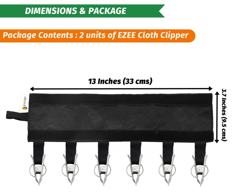 SYNERGY - Heavy Duty Stainless Steel Multipurpose Cloth Clips | Cloth Peg | Cloth Drying Clips | Pegs for Hanger/Ropes/Drying Clothes | Cloth Hangers [EZEE Cloth Clipper] - Image 5