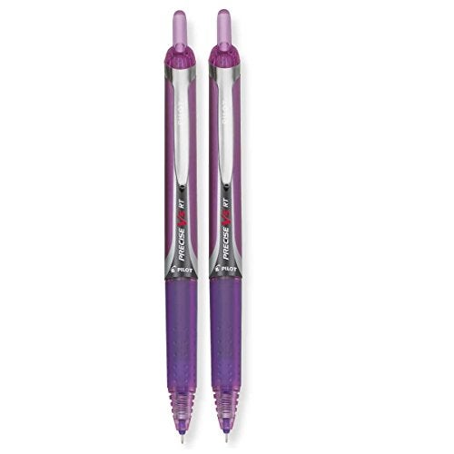 Pilot : Precise V5RT Retractable Rolling Ball Pen, Purple Ink, Extra Fine Point -:- Sold as 2 Packs of - 1 - / - Total of 2 Each - Image 1