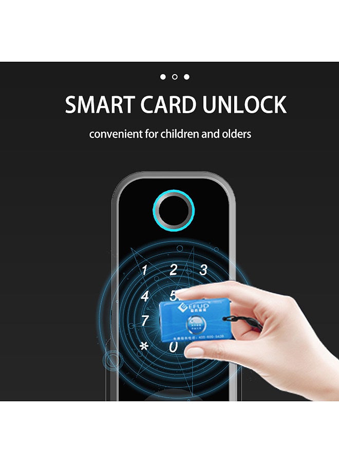 WAFU Wafu Smart Lock Keyless Entry Door Lock Anti-theft Biometric Password Door Lock Tuya App Remote Operation Waterproof Voice Prompt WiFi Smart Lock  - Image 4