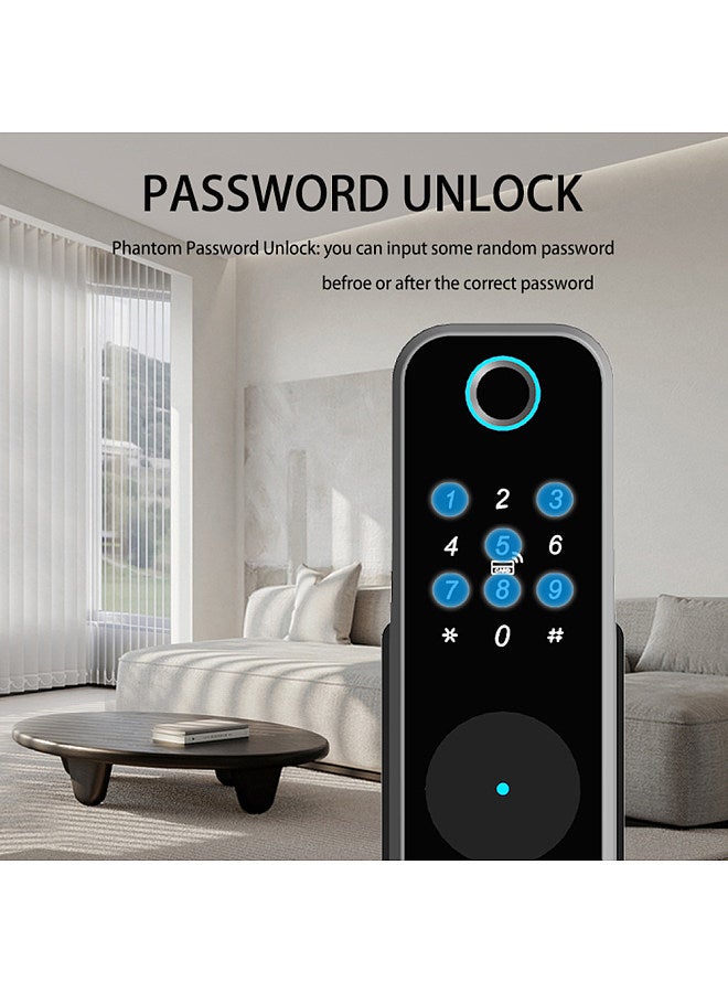 WAFU Wafu Smart Lock Keyless Entry Door Lock Anti-theft Biometric Password Door Lock Tuya App Remote Operation Waterproof Voice Prompt WiFi Smart Lock  - Image 3