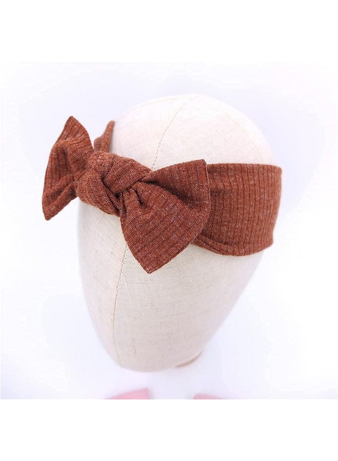 Sugarmelon Toddler Baby Headbands Hair Bows Elastic For Newborn Infant Baby Girls Turban Headband Stretchy Hairbands Mustard Olive - Image 3