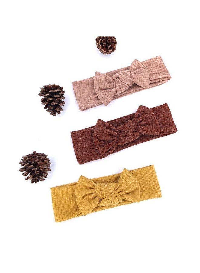 Sugarmelon Toddler Baby Headbands Hair Bows Elastic For Newborn Infant Baby Girls Turban Headband Stretchy Hairbands Mustard Olive - Image 5