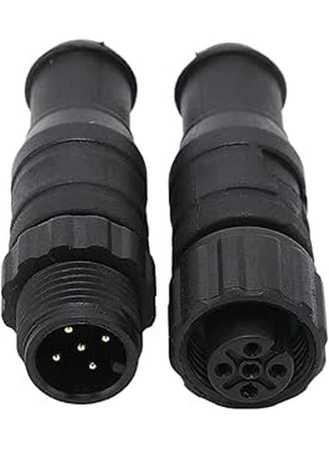 2Pcs IP67 Rated ABS Plastic 5 Pin Male Female NMEA 2000 Network Terminators - Image 1