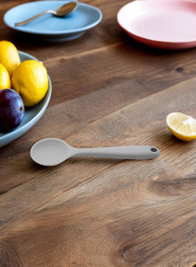 BESTOYARD Silicone Spoons Set 4Pcs Multipurpose Kitchen Utensils Non-Stick Soup Salad Mixing Spoons with Ergonomic Handle for Home and Restaurant Use - Image 5