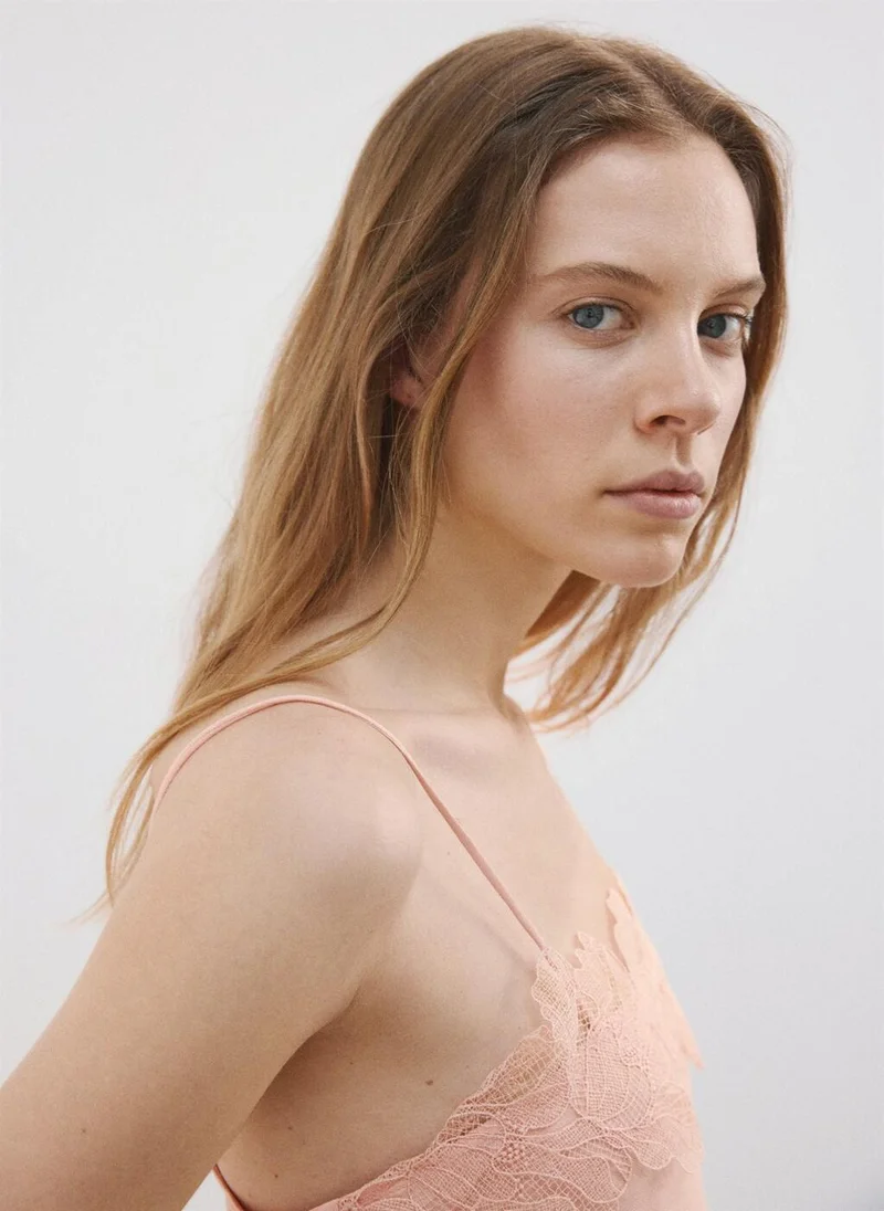 MANGO  Lace trim top for Women | Best Price UAE