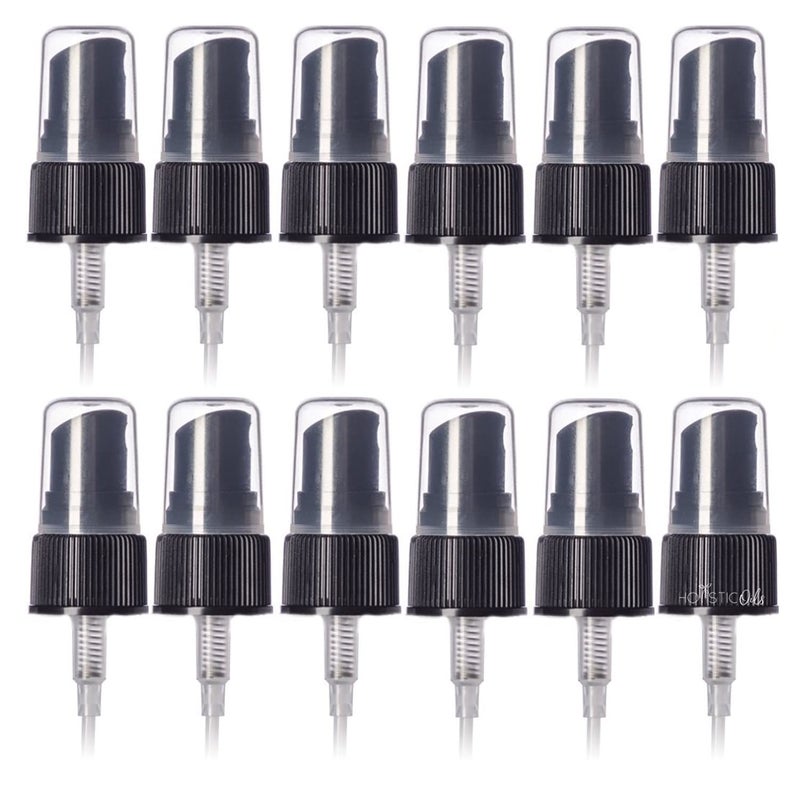 Holistic Oils Spray Tops for Essential Oil Bottles - 12 Essential Oil Spray Bottle Tops Oil Spray Tops Oil Mist Sprayer Replacement Pump Reusable Inserts for 5 ml, 15 ml 20 ml Bottles - Image 1