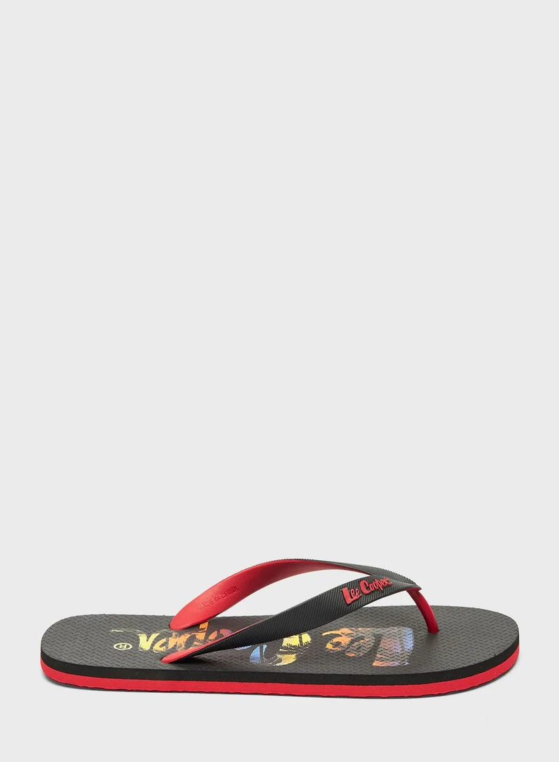 Lee Cooper Logo One Strap Flip Flops