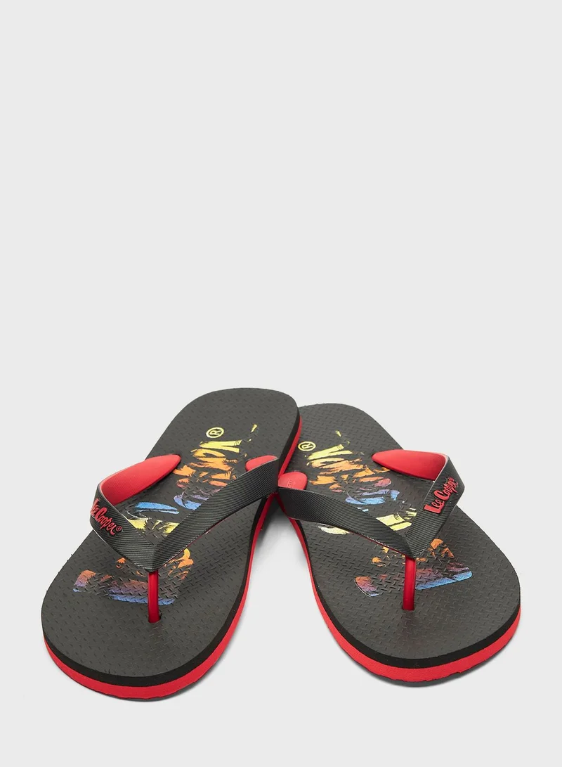 Lee Cooper Logo One Strap Flip Flops