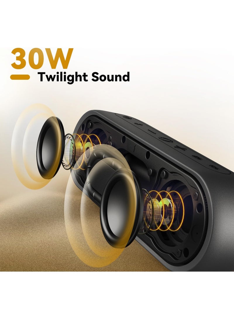 تريبيت سماعة بلوتوث محمولة تريبيت XSound Plus 2 بقوة 30 واط، صوت ستيريو قوي مع تقنية XBass، تشغيل حتى 24 ساعة، مقاومة للماء IPX7، ميكروفون مدمج، مدى 150 قدم، لون أسود - Image 4